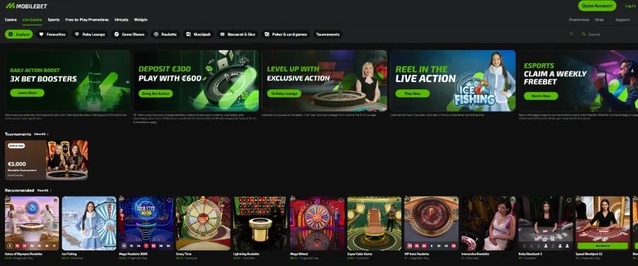 Mobilebet screenshot 1